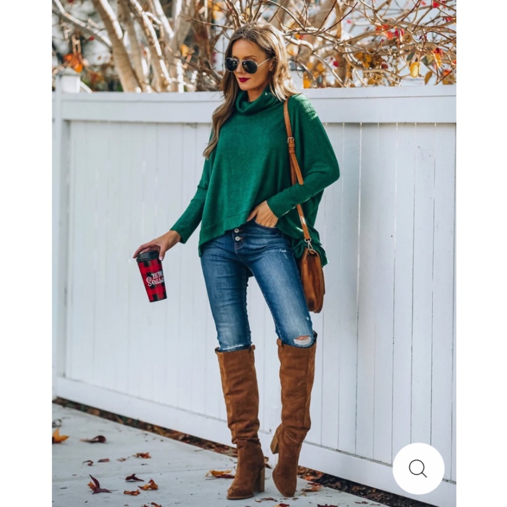 Mumu Turtleneck Knit Dolman Top